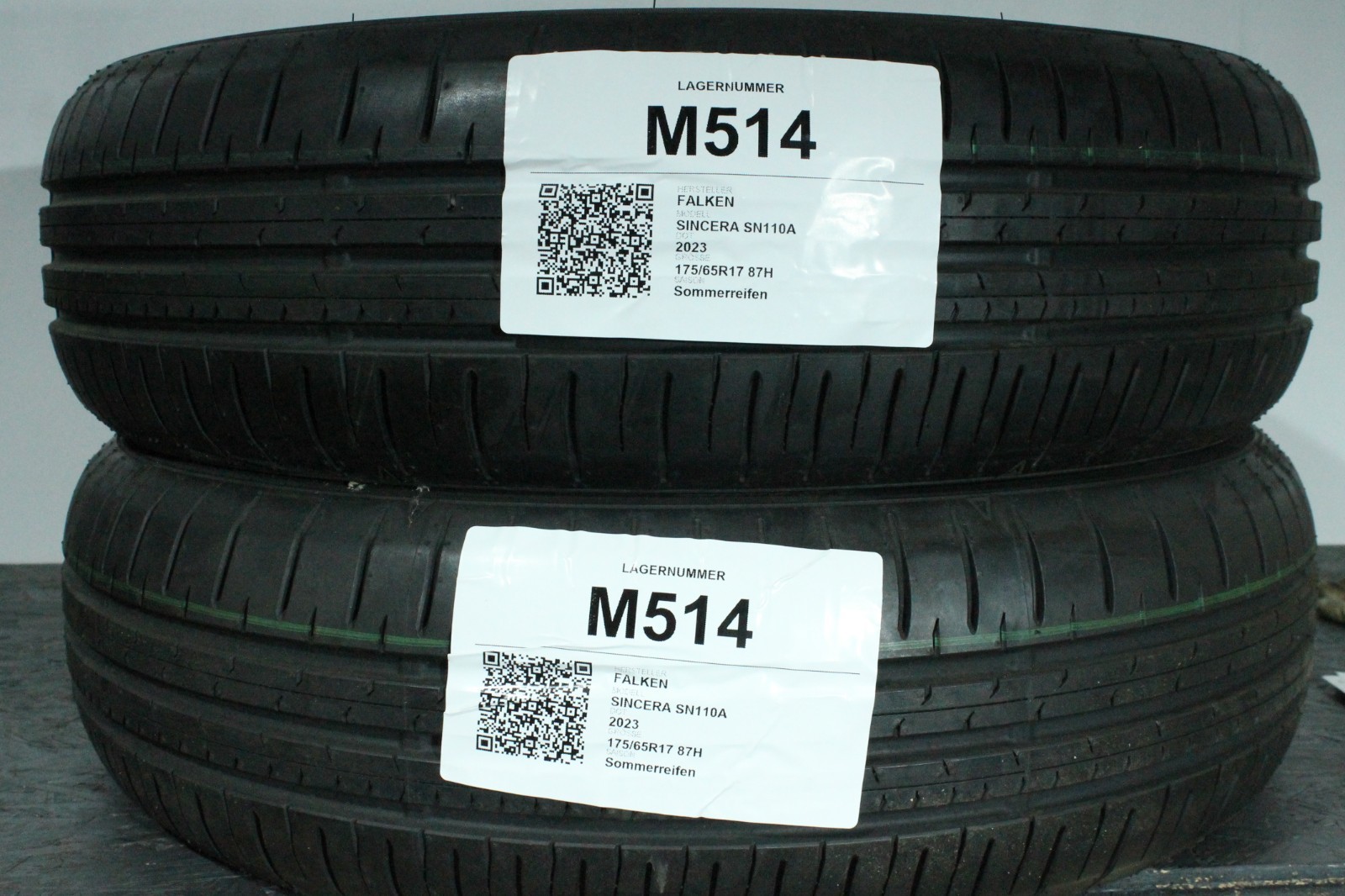 820127269578-featured 2x175/65 R17 87H Sommerreifen FALKEN SN110 SINCERA ECORUN Dot2023 M514 Neuwertig – Bild 1